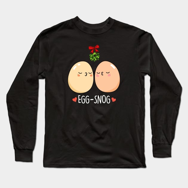 Egg Snog Cute Christmas Egg Nog Pun Long Sleeve T-Shirt by punnybone